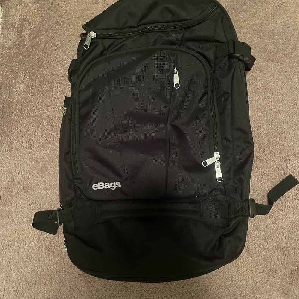 Ebags Motherlode Black Backpack Suitcase with Durable Design